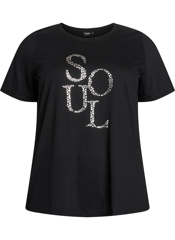 FLASH - T-shirt met print, Zwart, Packshot image number 0