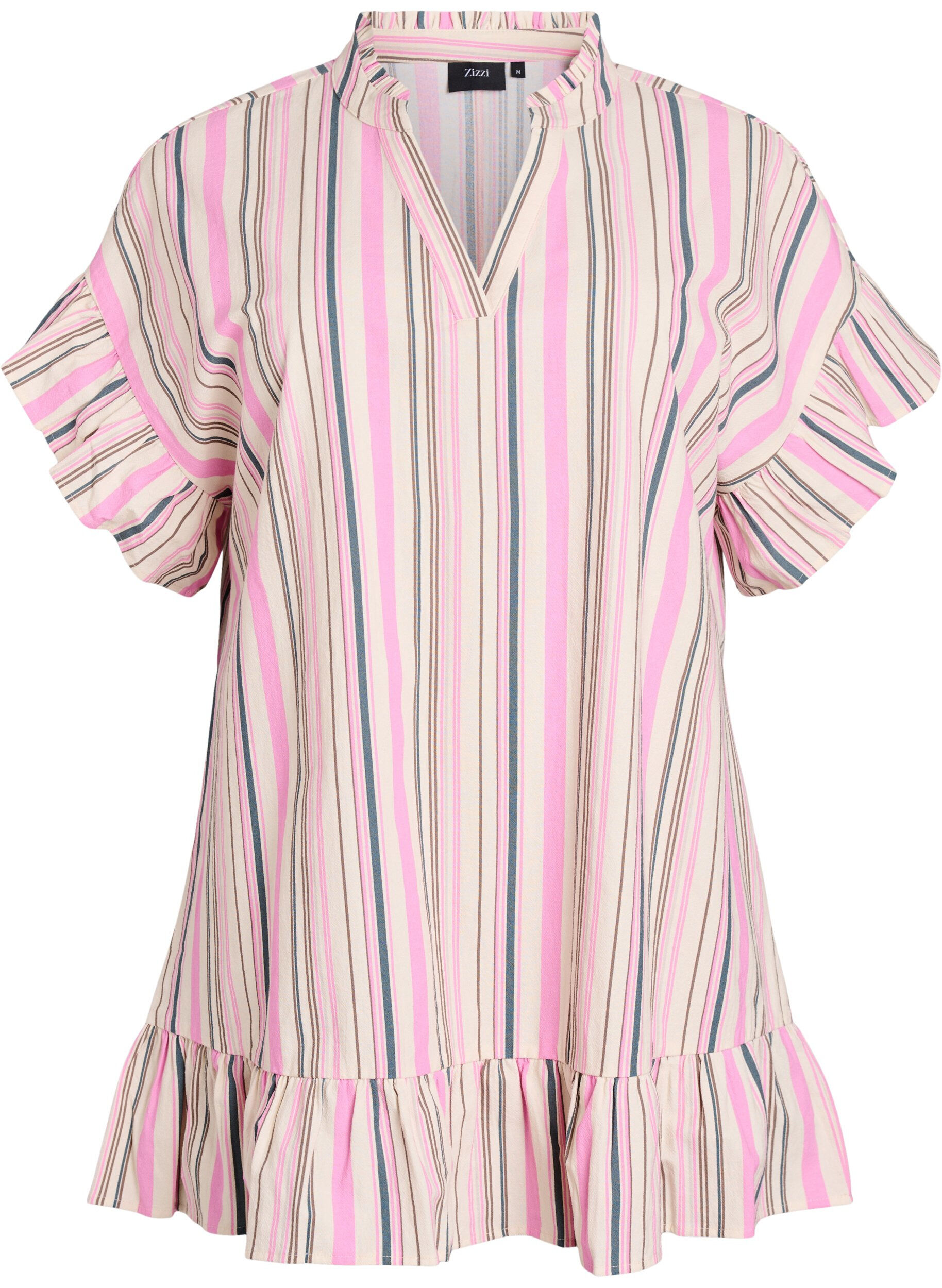 Tunic met V-hals en ruchesdetails