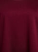 Sweatjurk op knielengte met franjes, Donker Bordeaux, Packshot image number 2