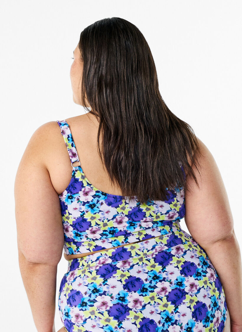 Bikinitop met verstelbare bandjes, Paars, Model image number 2