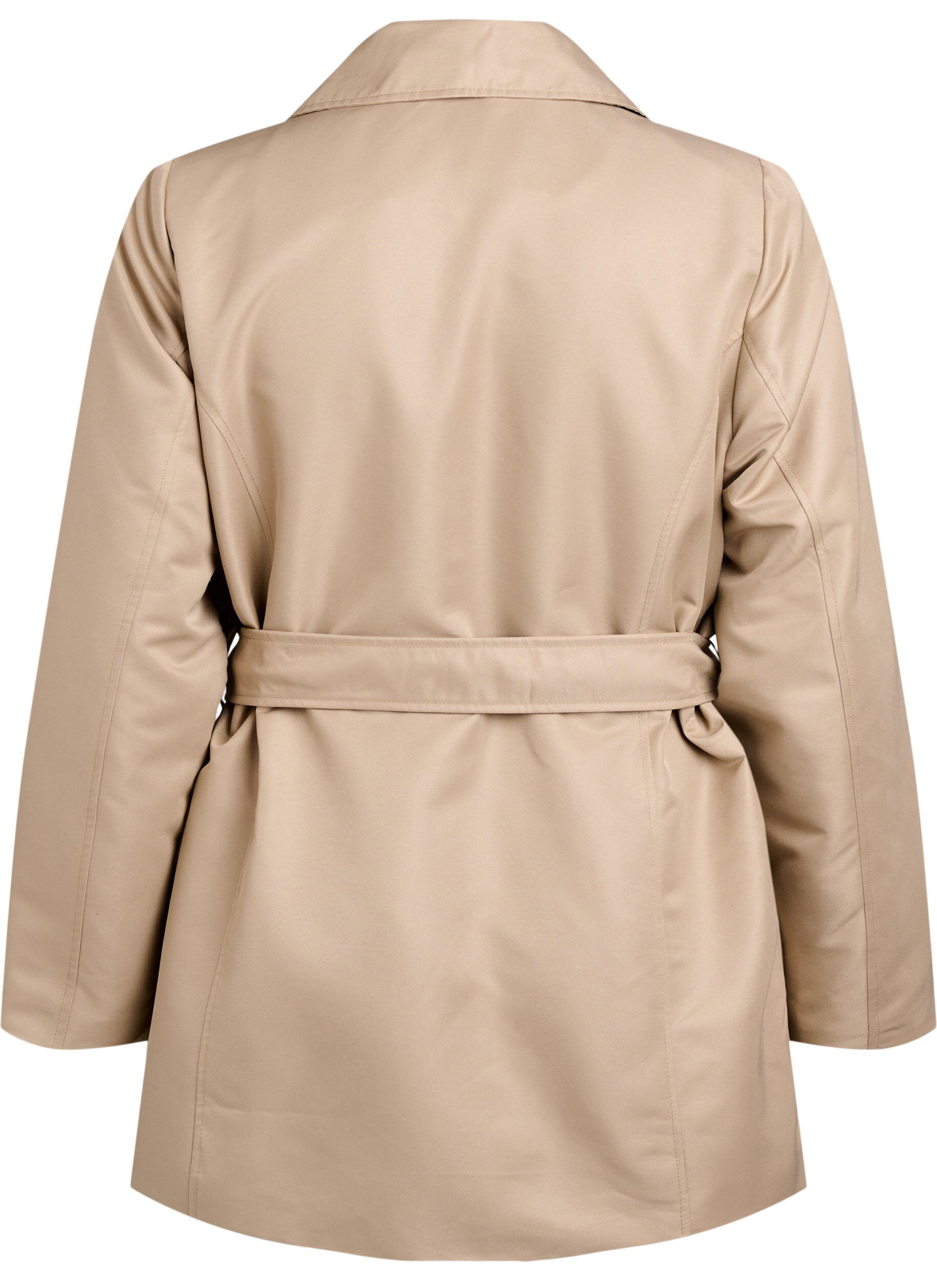 ZizziKorte trenchcoat met riem, Beige, Packshot image number 1
