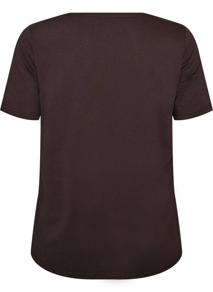 T-shirt met print, Bruin, Packshot image number 1
