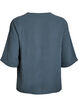 Shirtblouse met V-hals en 3/4 mouwen, Groen, Packshot image number 1