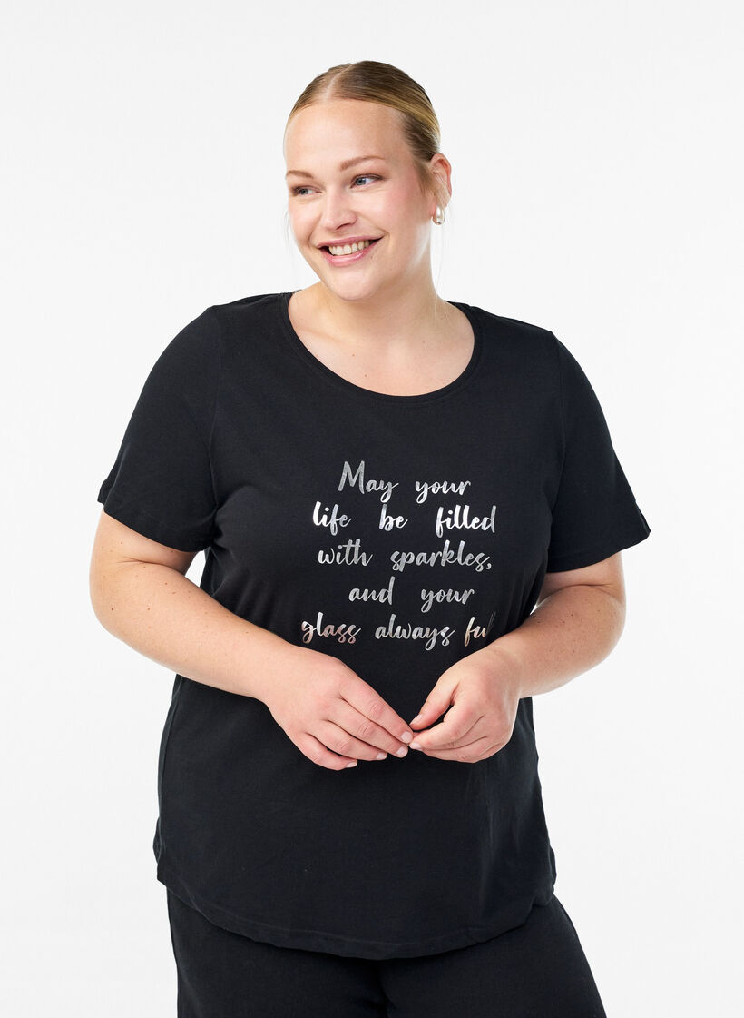 FLASH - T-shirt met motief, Zwart, Model image number 0