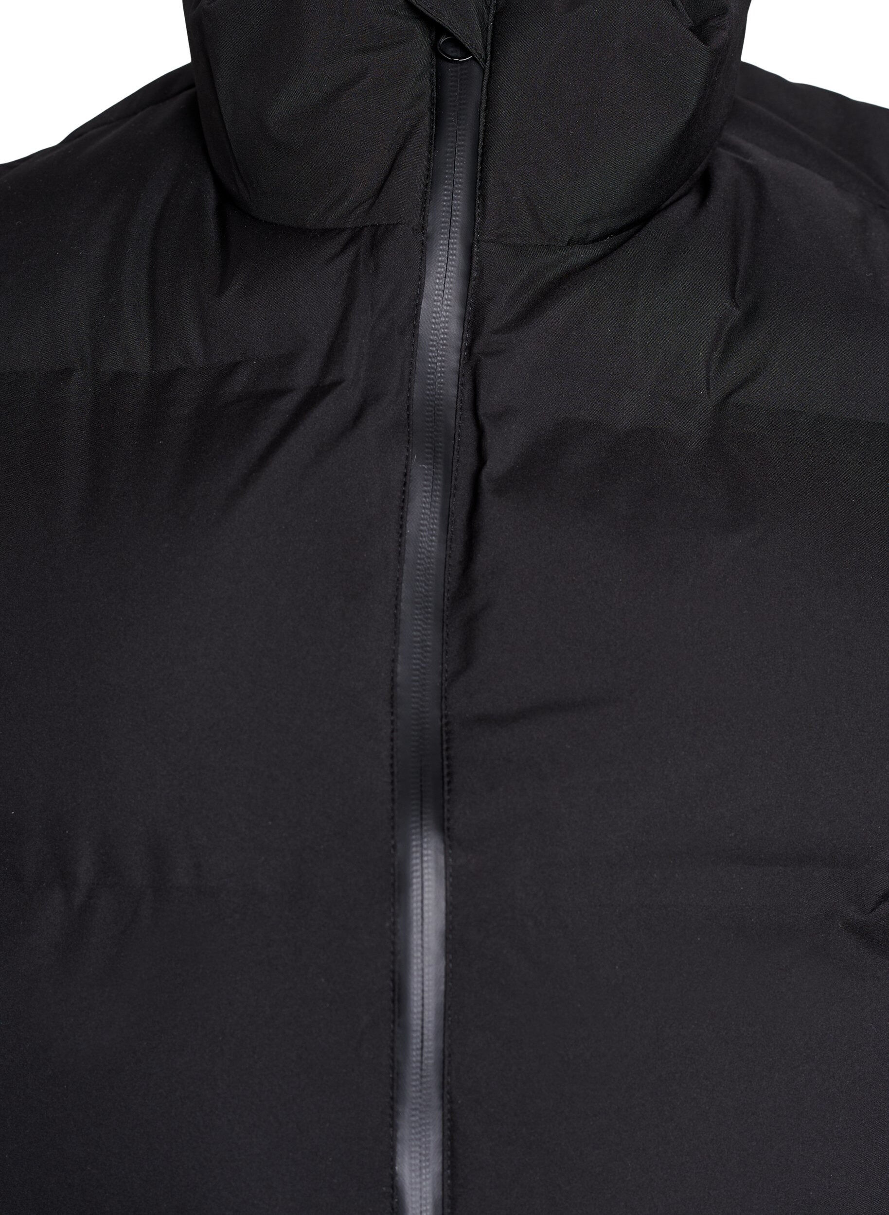 ZizziKorte puffer bodywarmer met hoge kraag, Zwart, Packshot image number 2