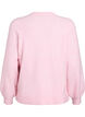 Cardigan in zacht breisel met goudkleurige knopen, Roze, Packshot image number 1