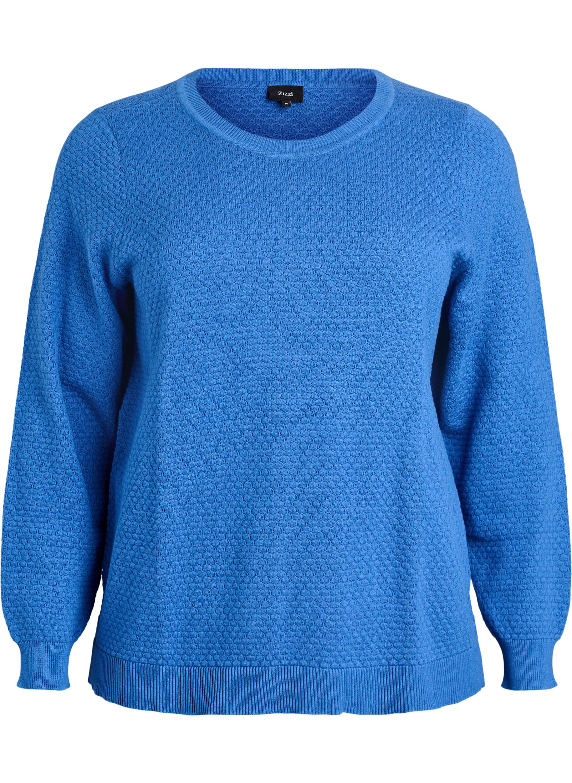 Gebreide blouse van katoen met structuurpatroon