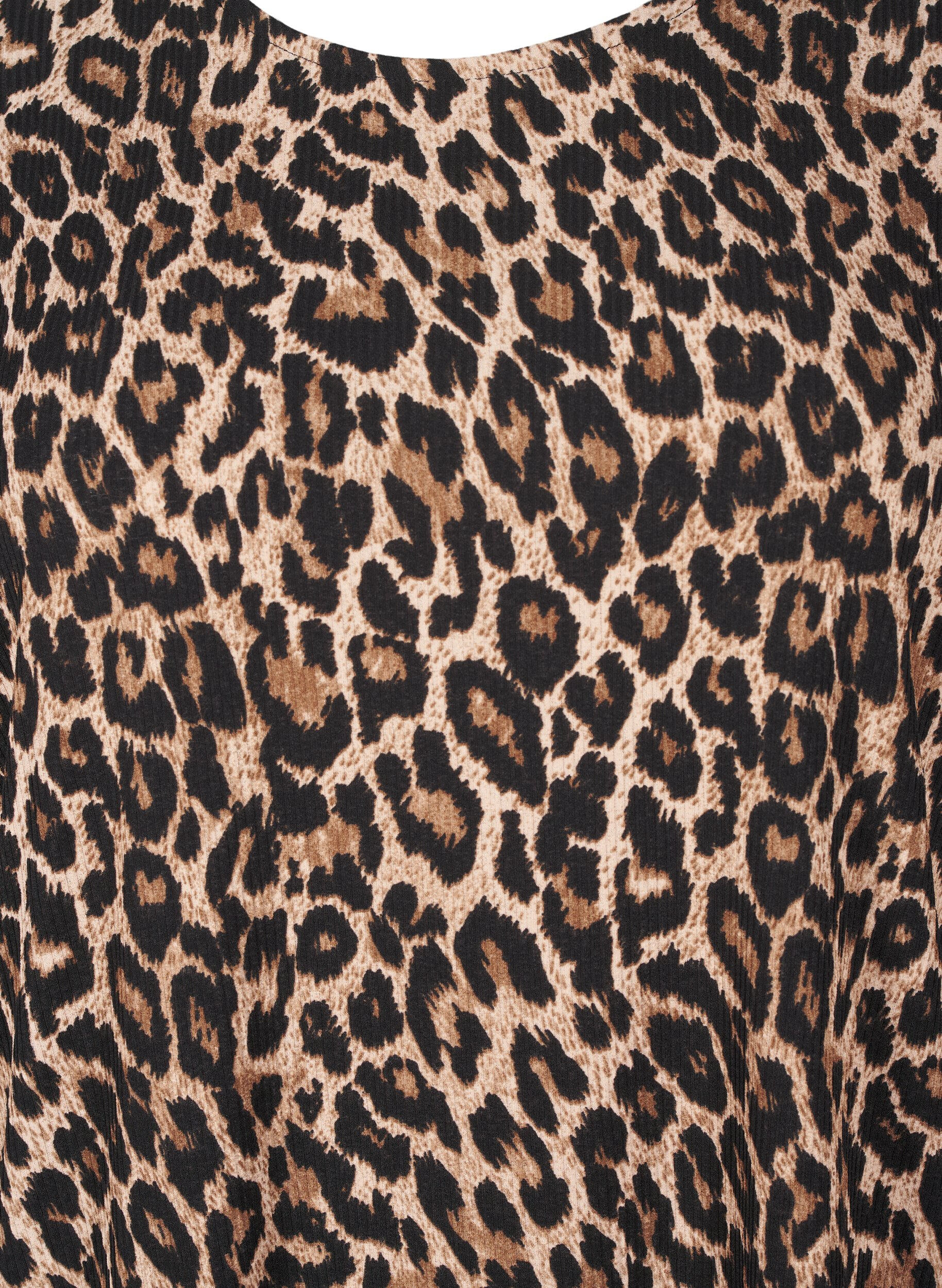 ZizziBlouse met lange mouwen en luipaardprint, Bruin, Packshot image number 2