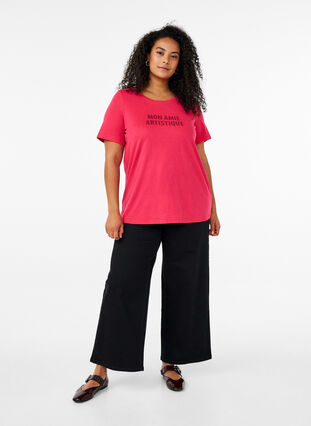 ZizziFLASH - T-shirt met motief, Rose, Model image number 2