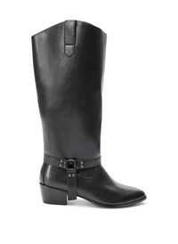 Wide fit - Lange laars met afneembare schacht, Zwart Wide fit - Lange laars met afneembare schacht