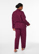 Katoenen pyjamabroek met hoge taille, Donker Bordeaux, Model image number 1