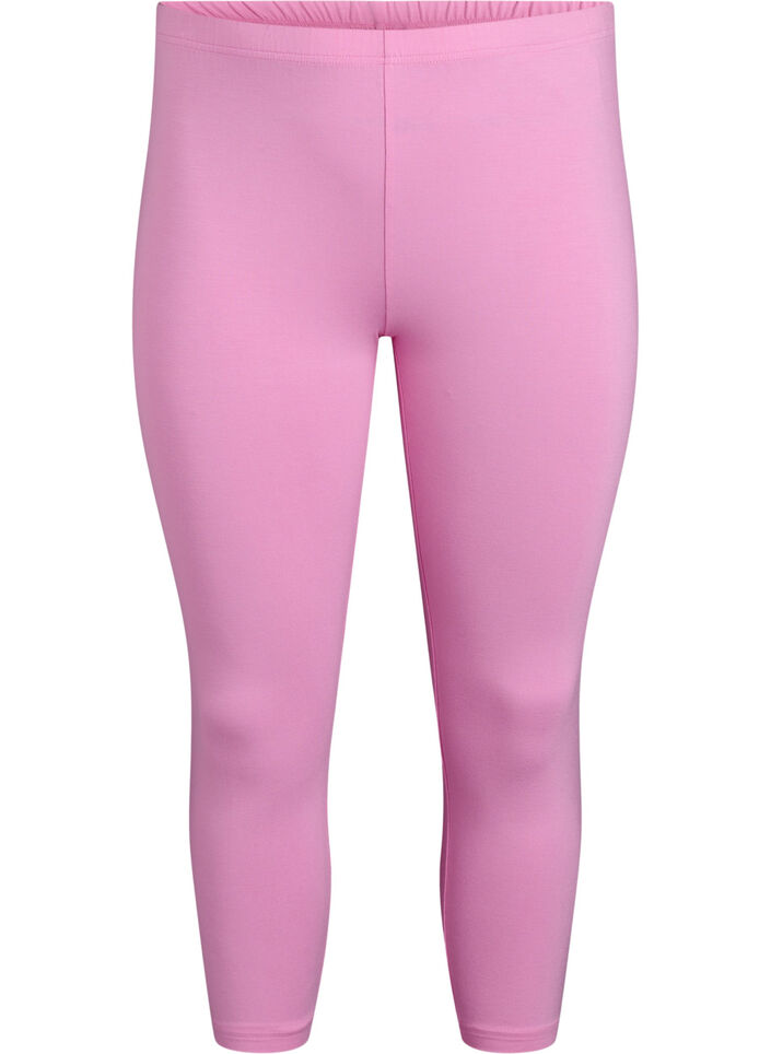 Basic 3/4-legging in viscose, Roze, Packshot image number 0