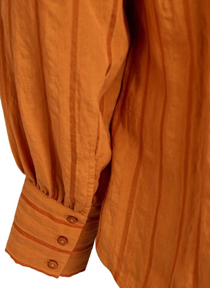 Blouse met verticale strepen, Pumpkin Spice, Packshot