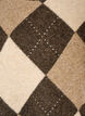 Gebreide top met argylepatroon en rhinestones, Bruin, Packshot image number 2