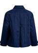 Korte trenchcoat met kraag en raglanmouwen, Blauw, Packshot image number 1