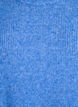 Gem&ecirc;leerde gebreide blouse met ronde hals, Blauw, Packshot image number 2