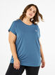 Effen gekleurd T-shirt voor sporten, Blauw, Model image number 0