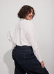 Losse shirt met V-hals, Wit, Model image number 2