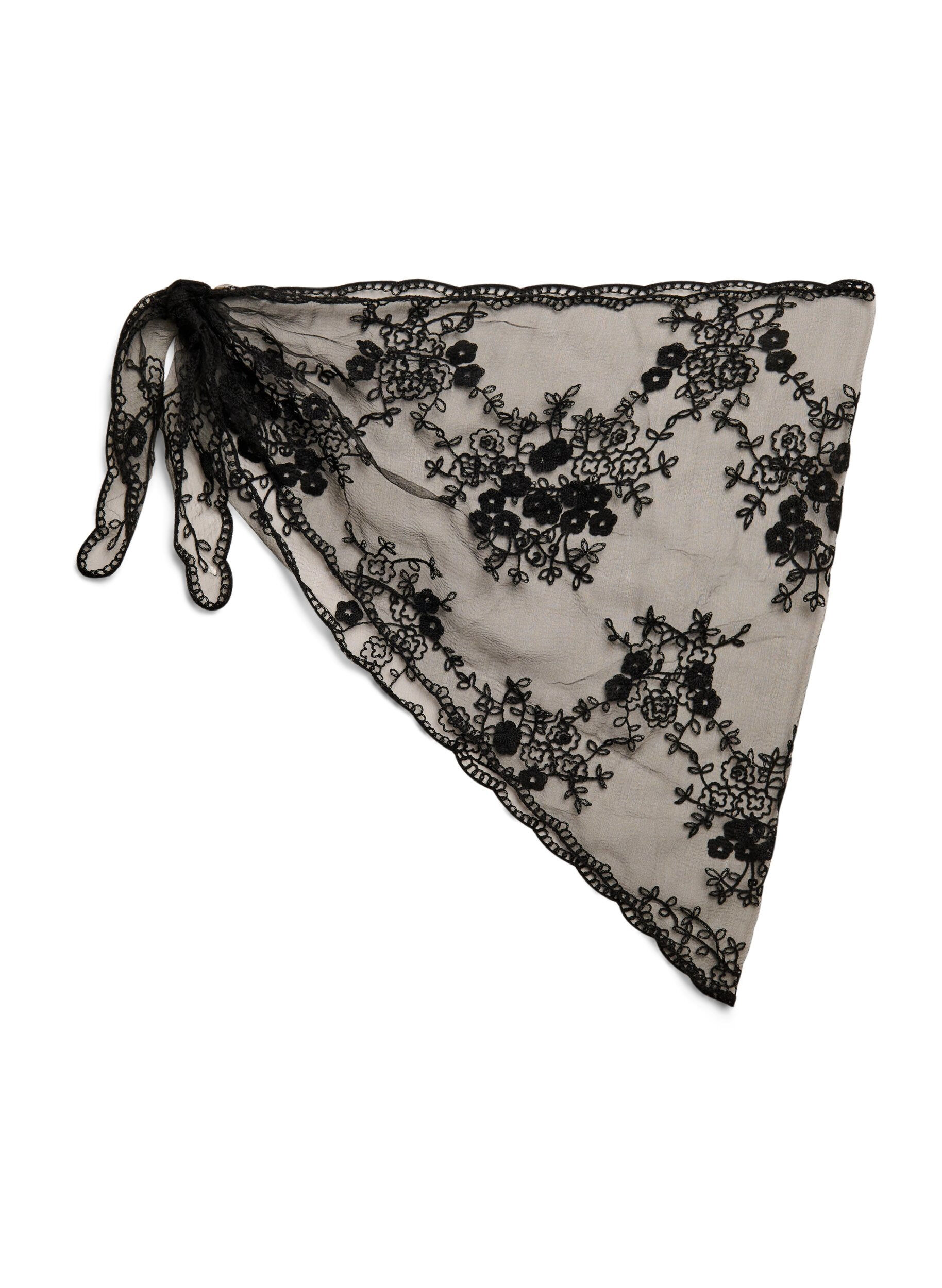 &Eacute;charpe triangulaire en dentelle