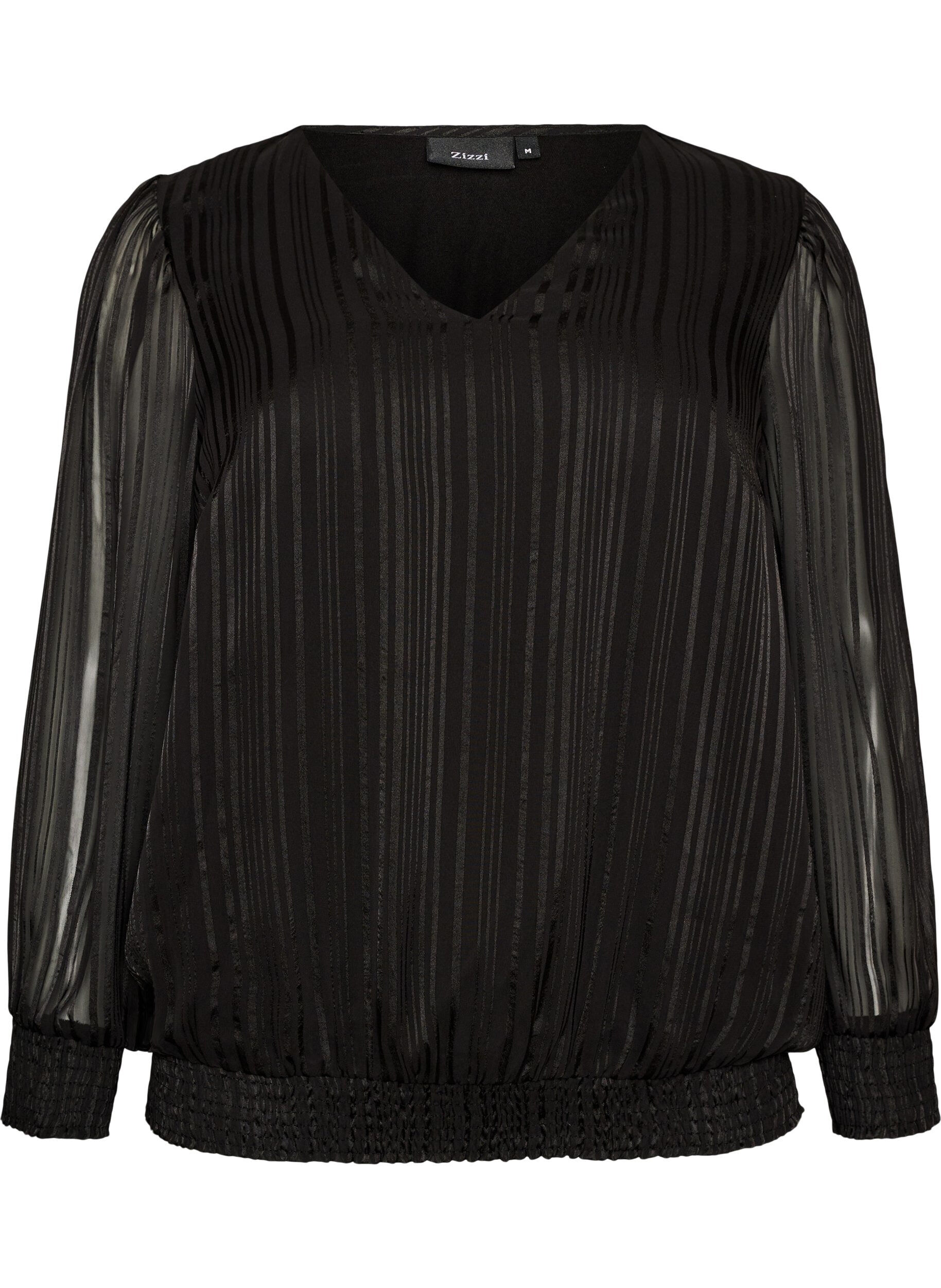 Gestreepte blouse met ballonvorm