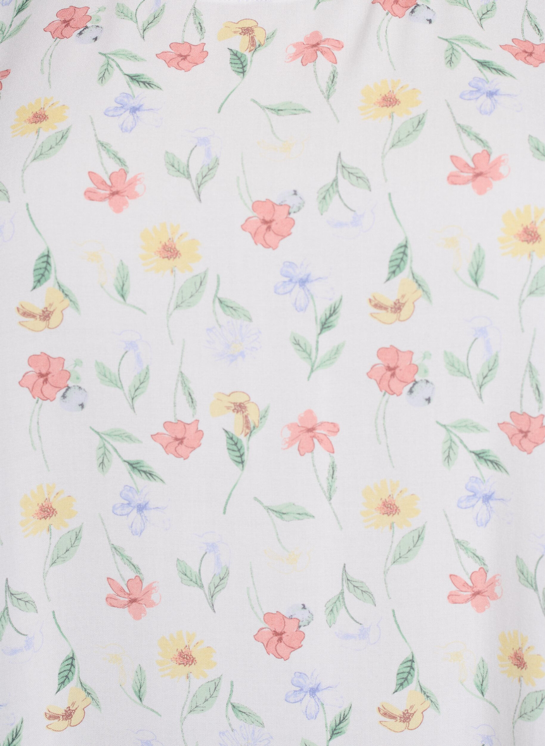 ZizziJurk van viscose met coupenaad, Wit, Packshot image number 2