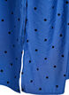 Gestippelde midi-jurk met afneembare strikceintuur, Blauw, Packshot image number 3
