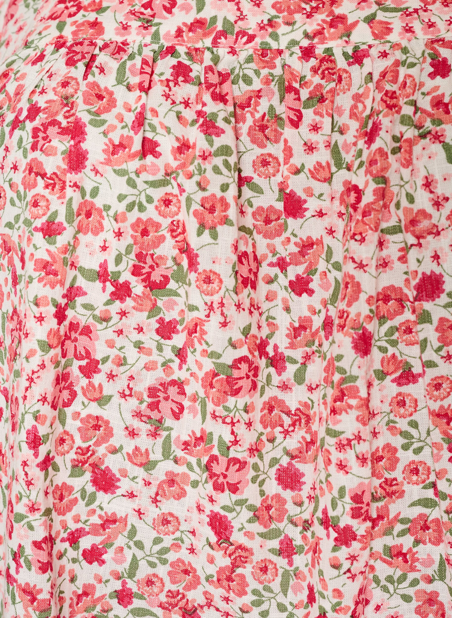 ZizziKatoenen blouse met vierkante halslijn, Rood, Packshot image number 2