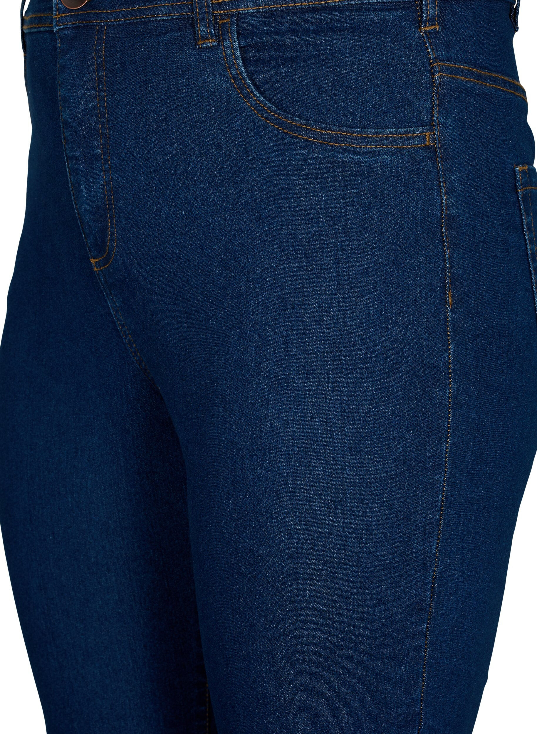 ZizziHoog getailleerde jeans met bootcut, Blauw, Packshot image number 2