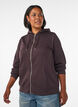 Sweatshirt met capuchon, ritssluiting en zakken, Bruin, Model image number 0