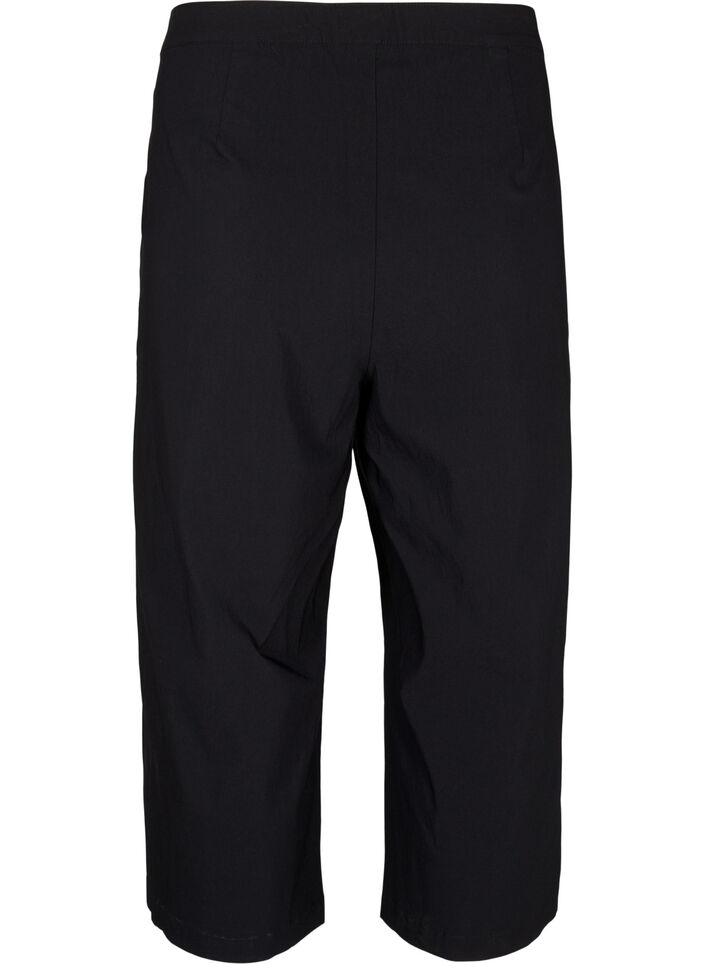 Culotte broek in gemengd stof, Black, Packshot