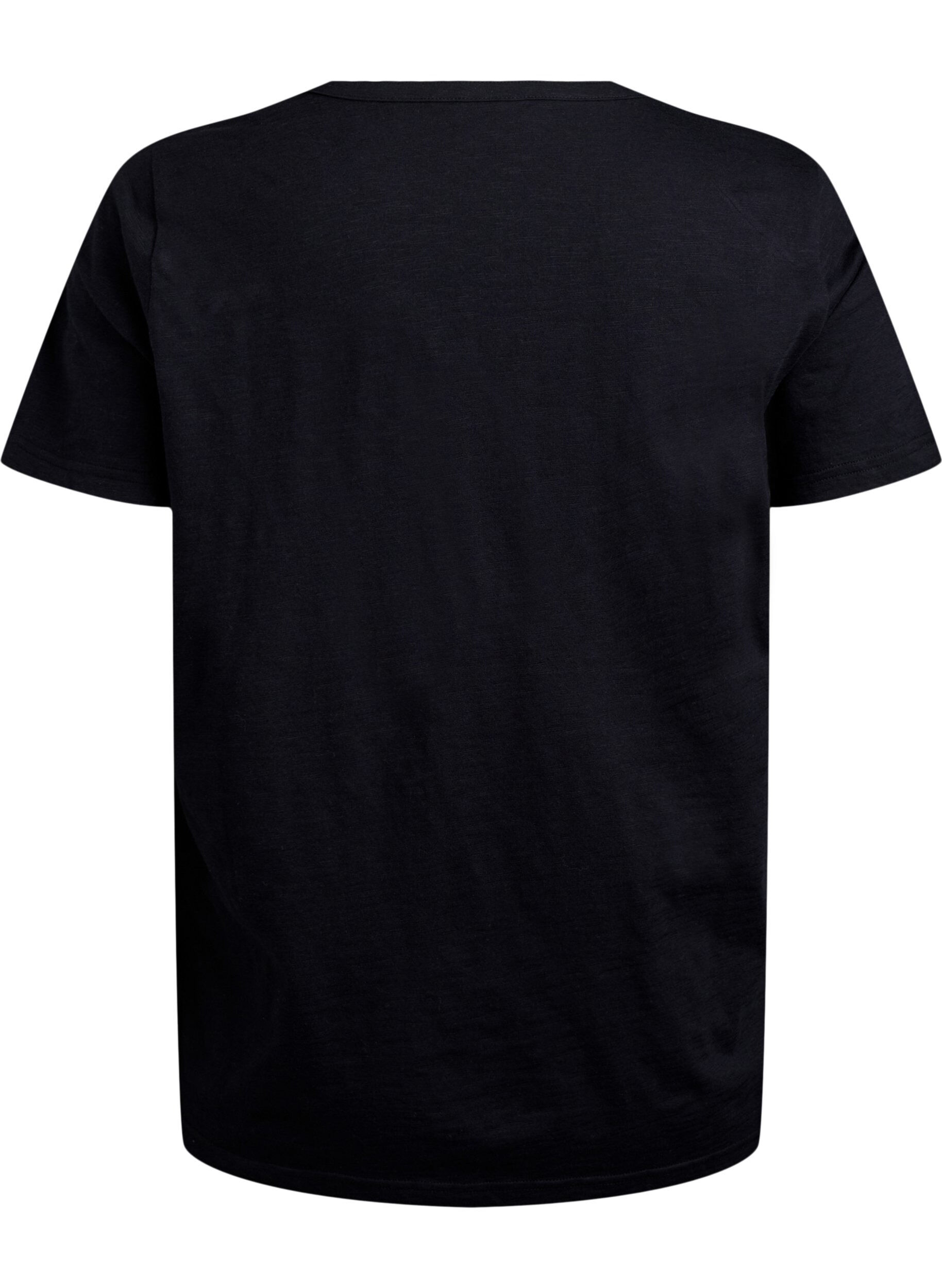 ZizziT-shirt met knoopdetail, Zwart, Packshot image number 1