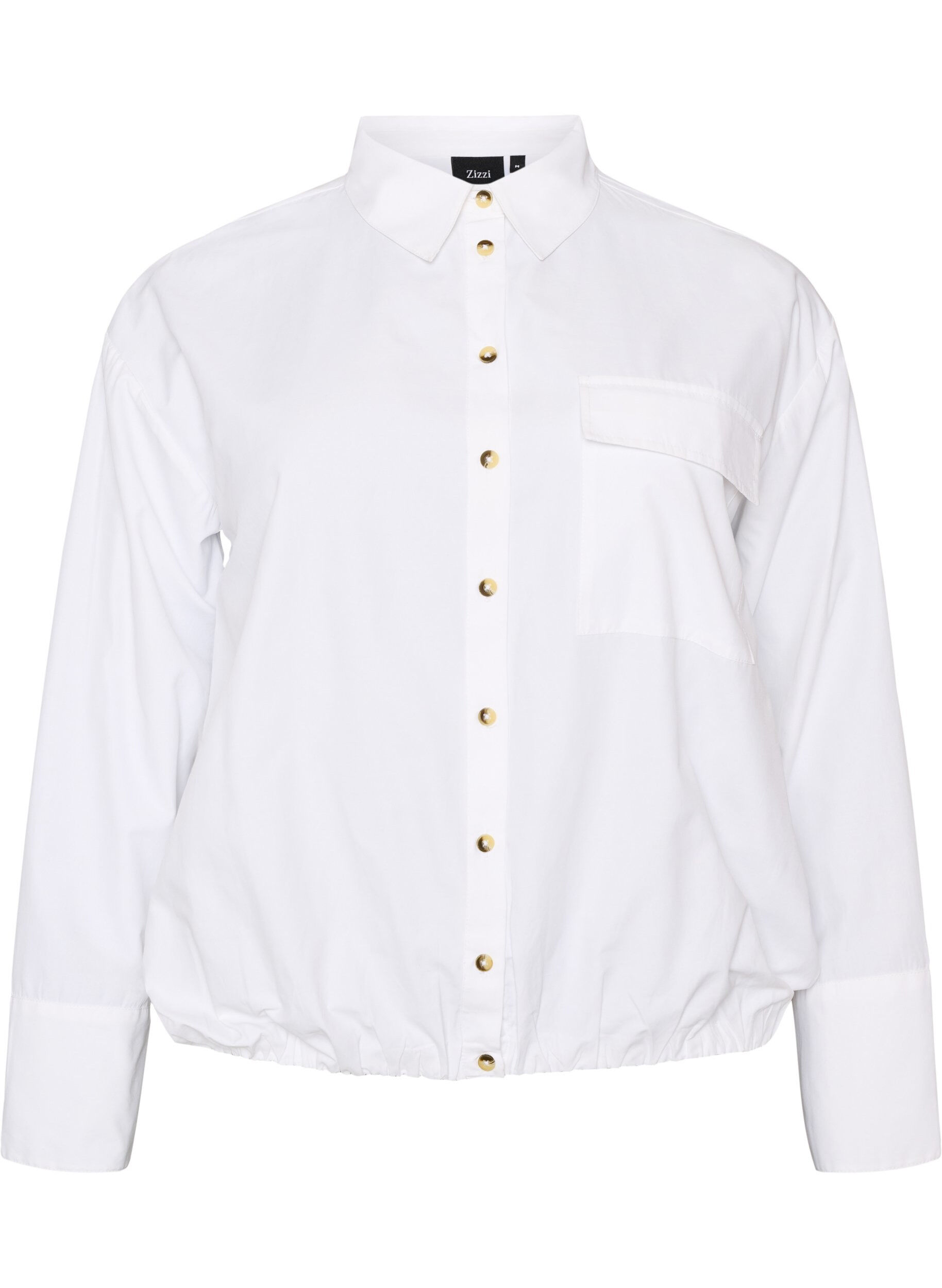 Shirt met borstzak en ballonvorm
