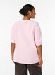 Gebreide blouse met korte mouwen, Roze, Model image number 2