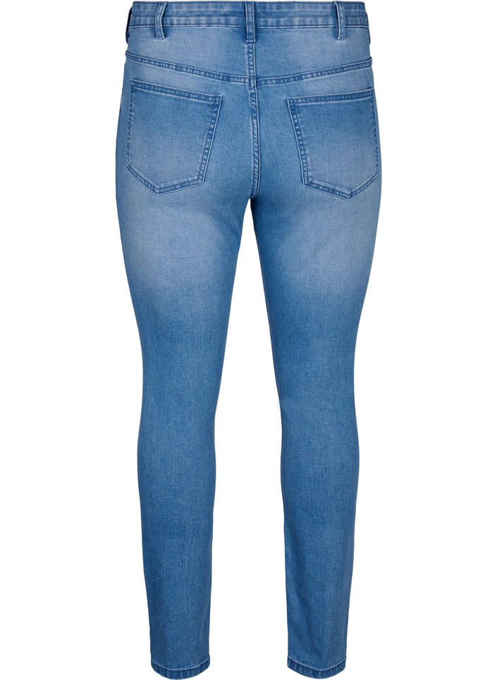 Amy jeans met super slim fit en ripped details, Blauw, Packshot image number 1