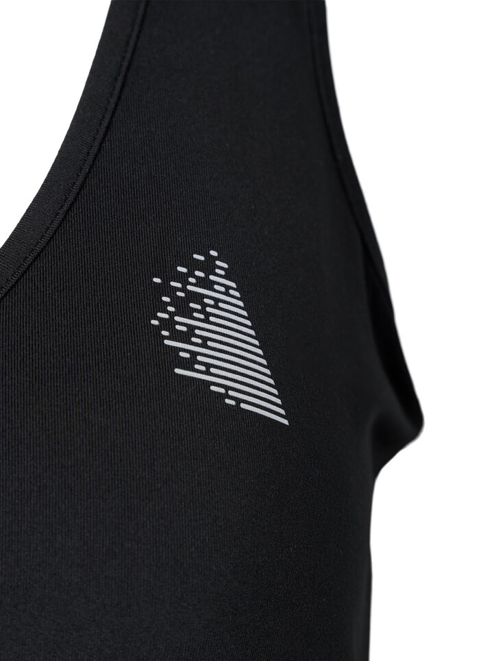 Sporttop met kruisband op de rug, Black, Packshot