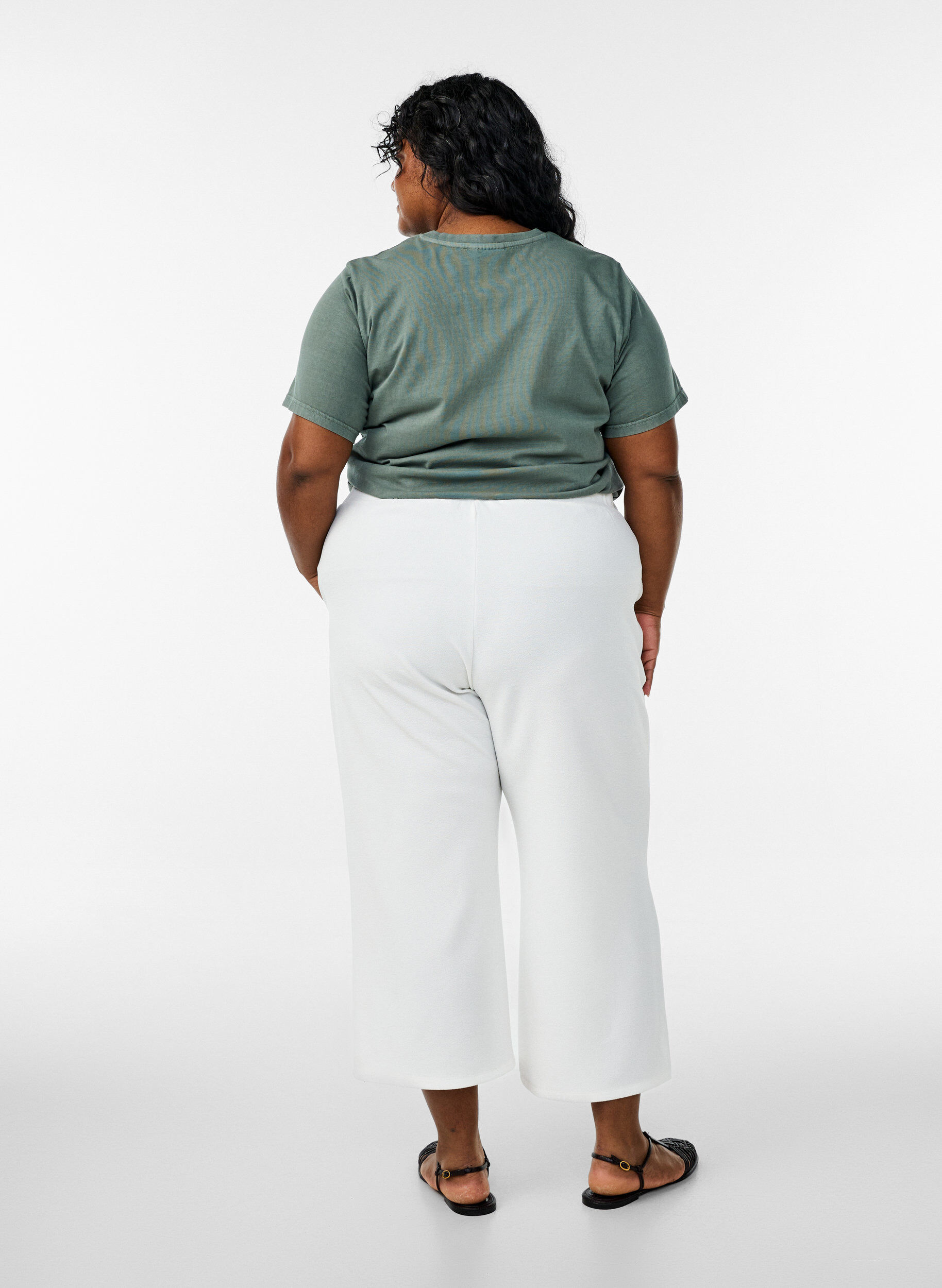 ZizziLosse broek met 7/8 lengte, Wit, Model image number 1