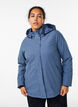 Functionele korte winterjas met capuchon, Blauw, Model image number 0
