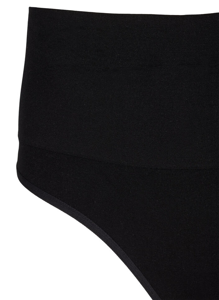 Naadloze tanga met een normale taille, Black, Packshot