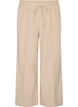 Corduroy broek met wijde pijpen en een hoge taille, Beige, Packshot image number 0