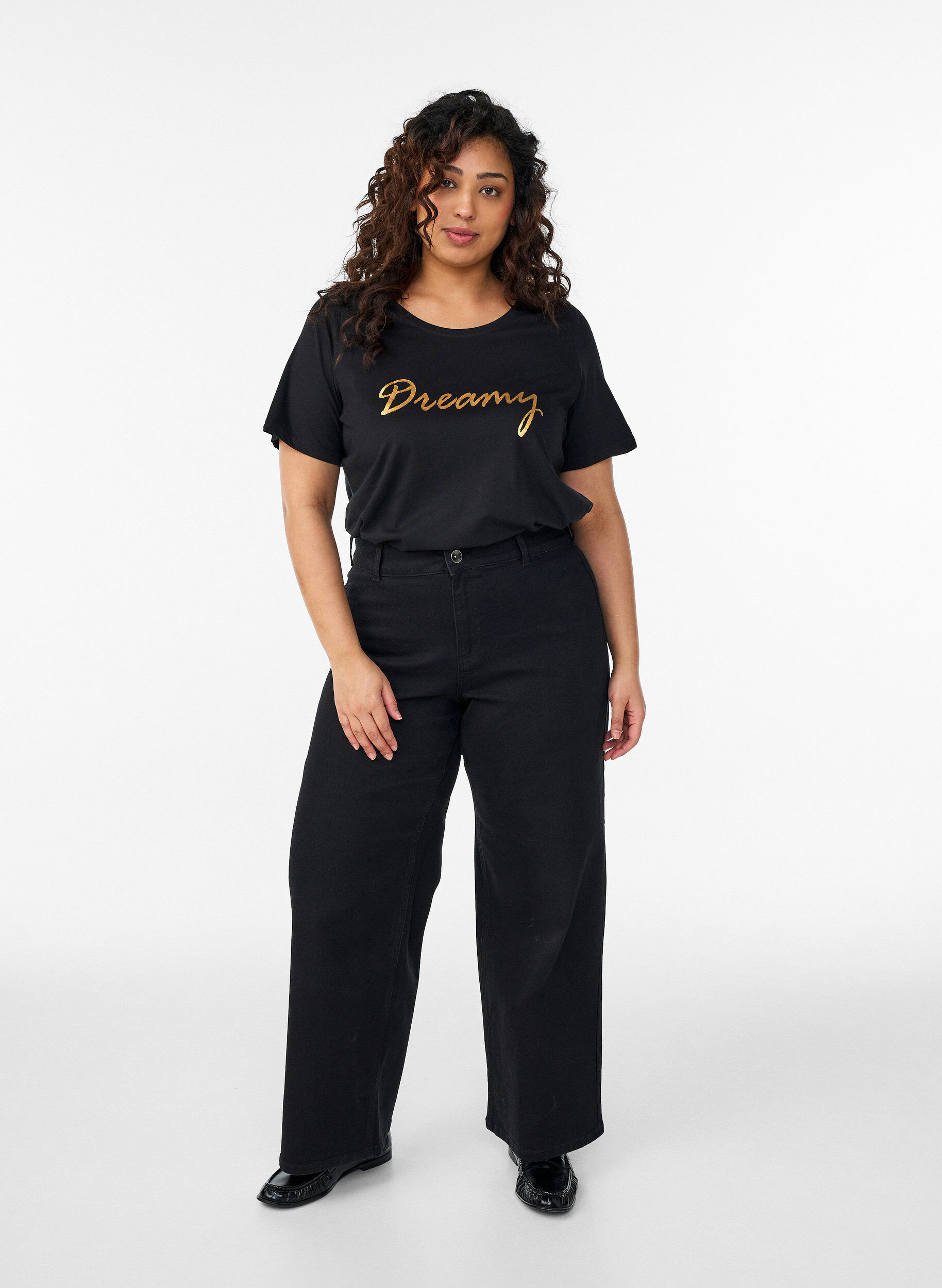 ZizziT-shirt met print, Zwart, Model image number 1