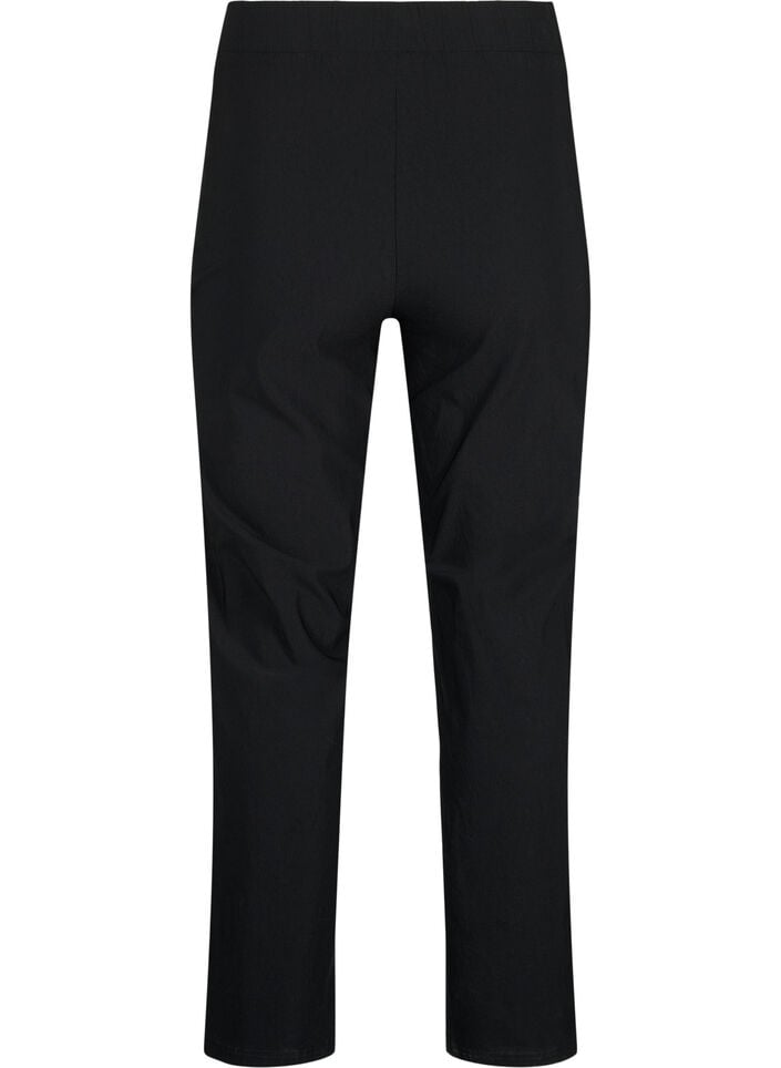 Rekbaar broek van viscose, Black, Packshot