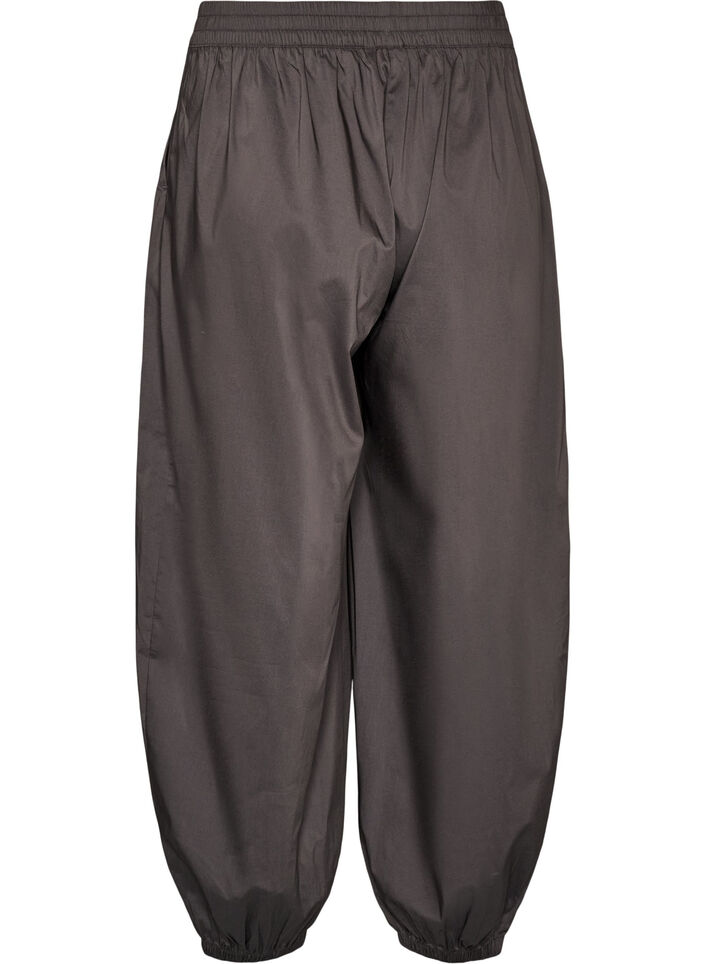 Ballonbroek met zakken en een elastische tailleband, Grijs, Packshot image number 1
