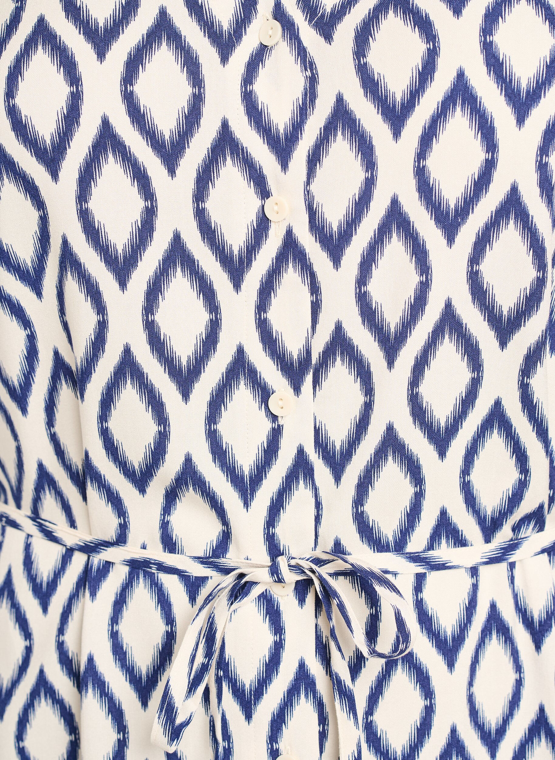 ZizziJurk met print en strikceintuur, Vanille, Packshot image number 2