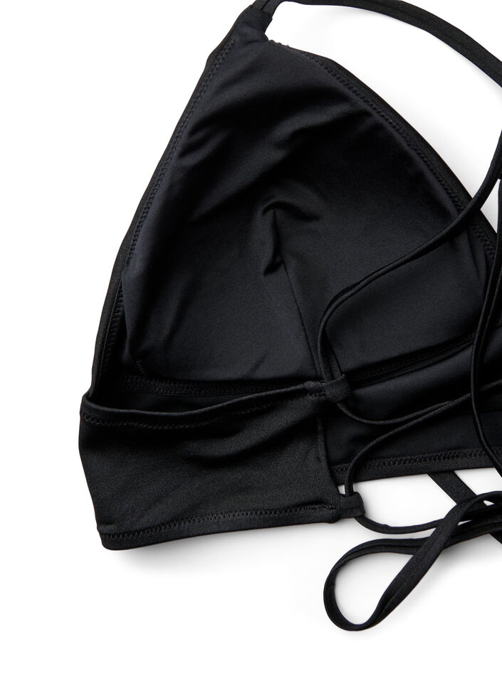 Bikinitop met uitneembare pads en rugsluiting, Black, Packshot