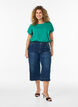 T-shirt met korte mouwen van katoenmix, Groen, Model image number 2
