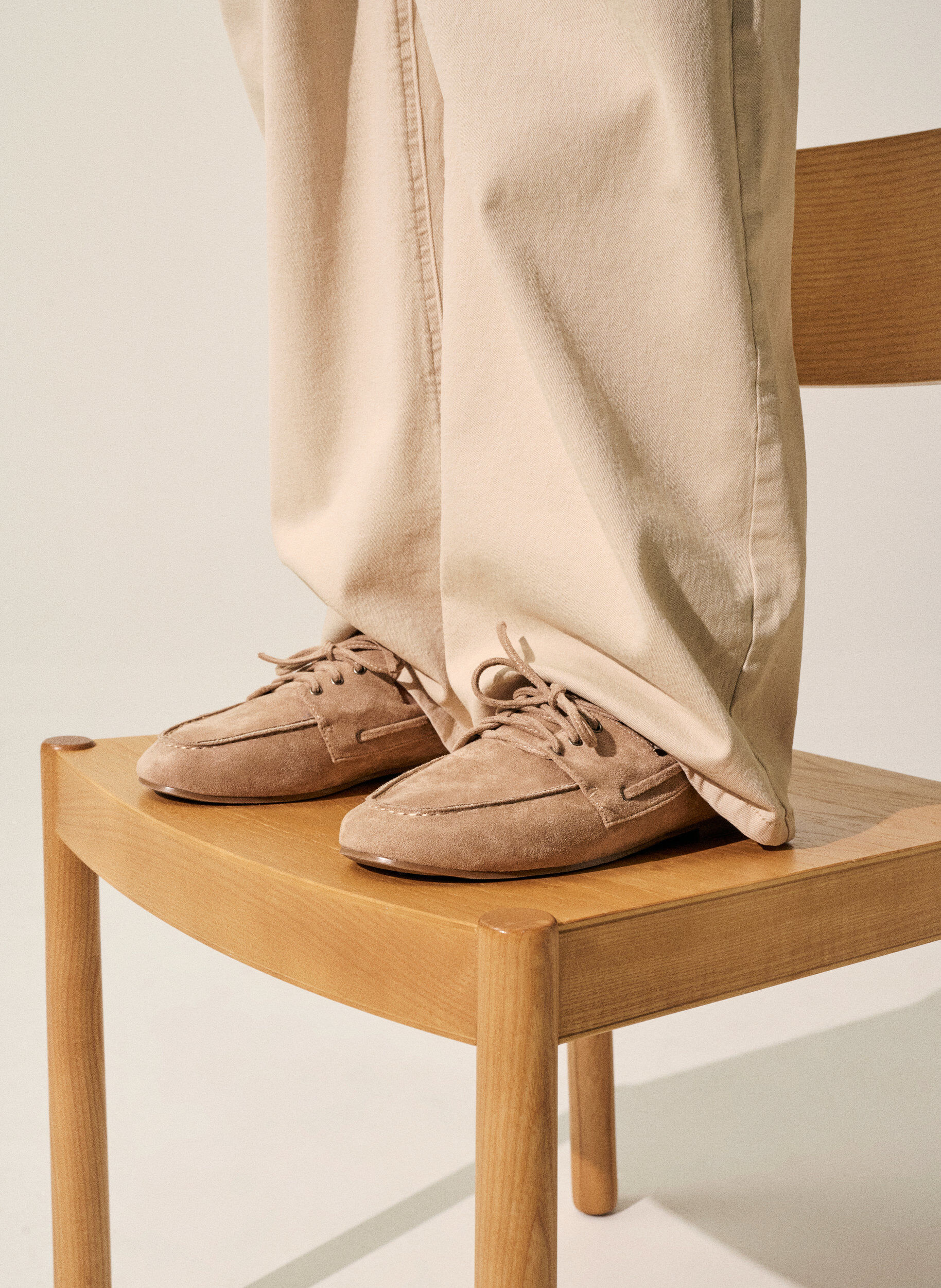 ZizziImitatie su&egrave;de mocassins, Beige, Image image number 0