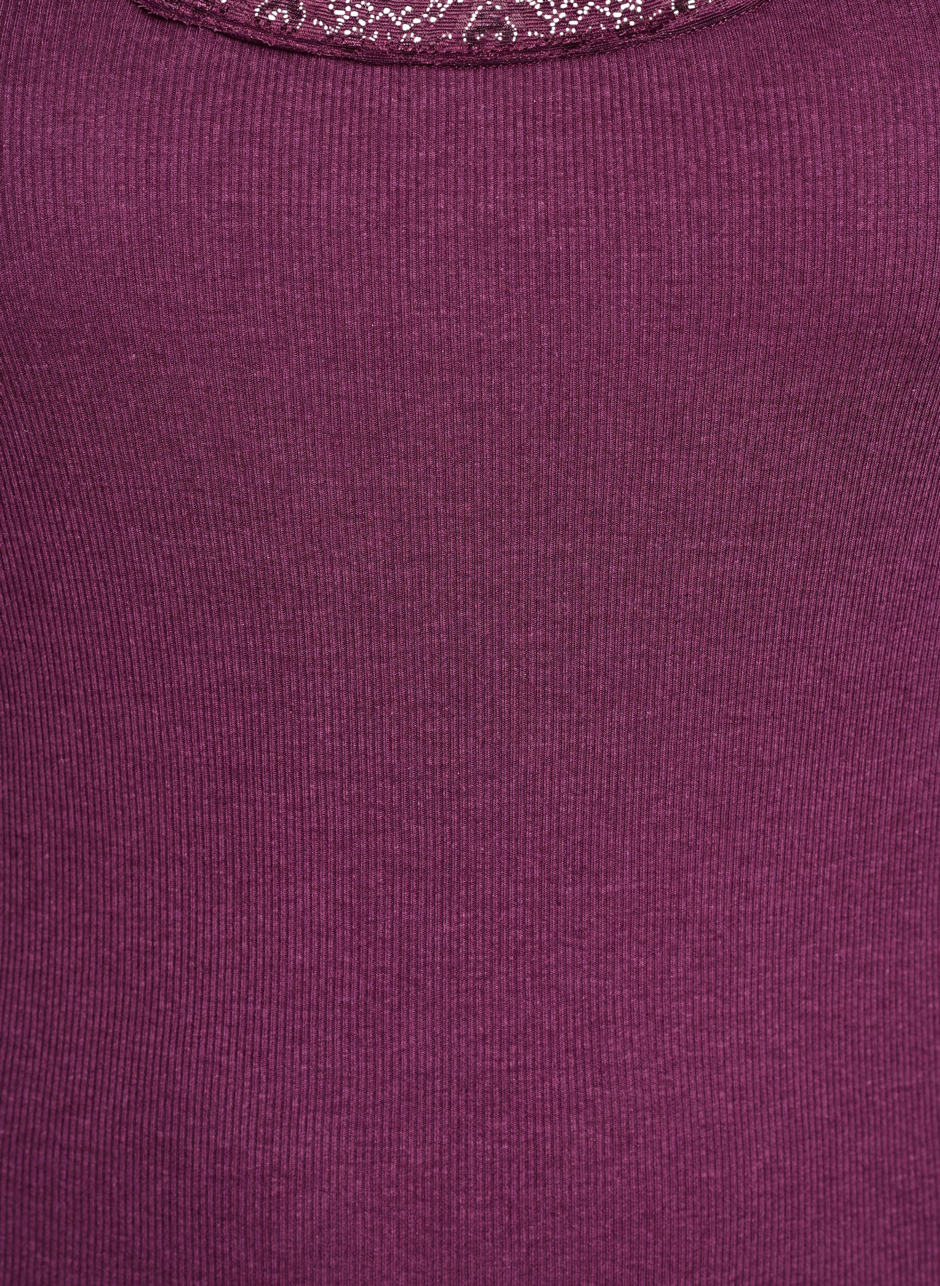 ZizziTop met kanten rand, Donker Bordeaux, Packshot image number 2