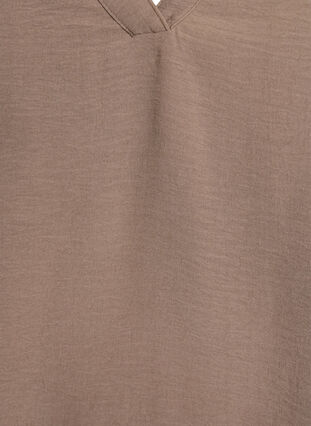 ZizziMouwloze top met kreukeffecten, Bruin, Packshot image number 2