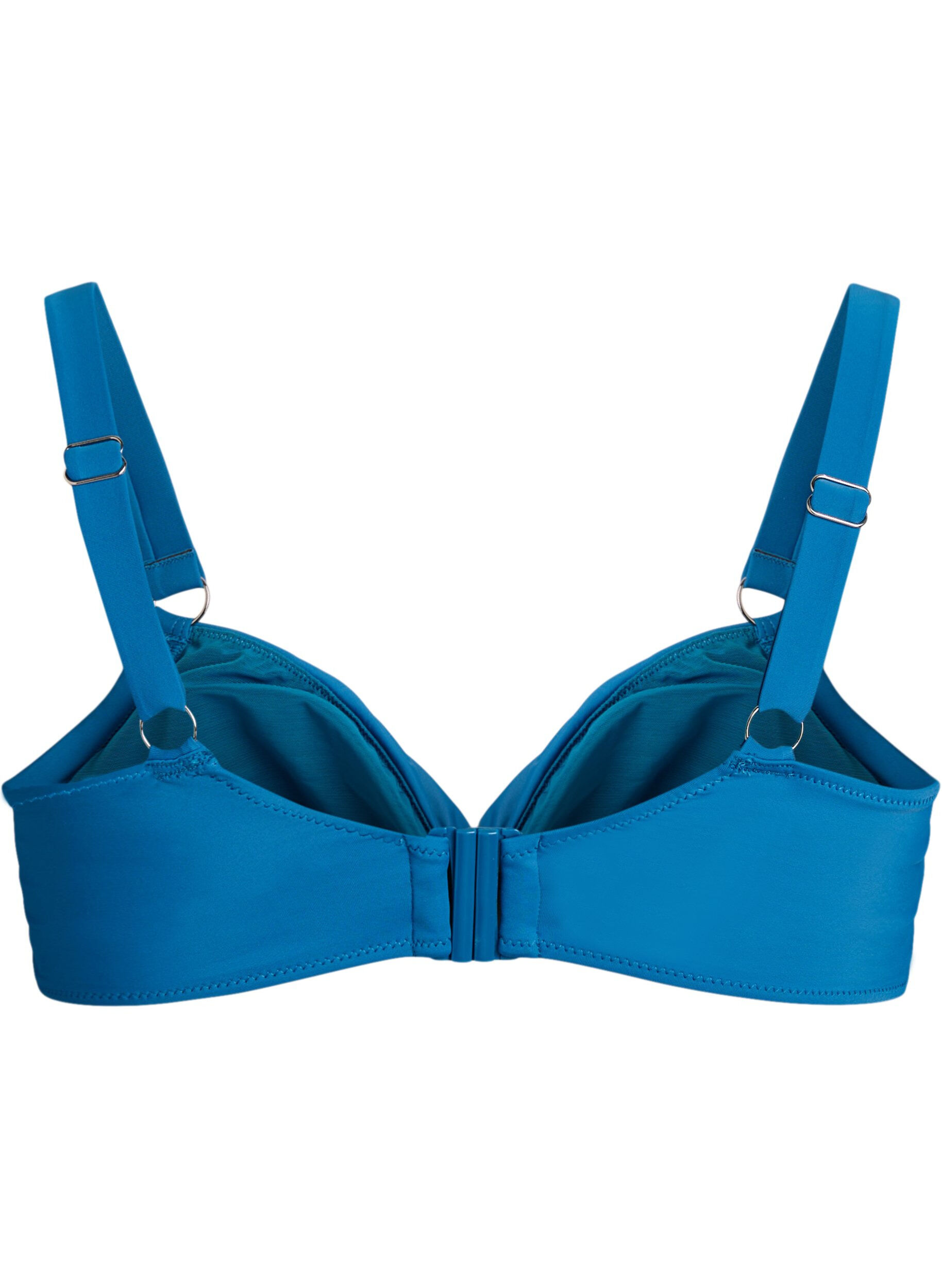 ZizziBikini-bh met beugel en drapering, Blauw, Packshot image number 1