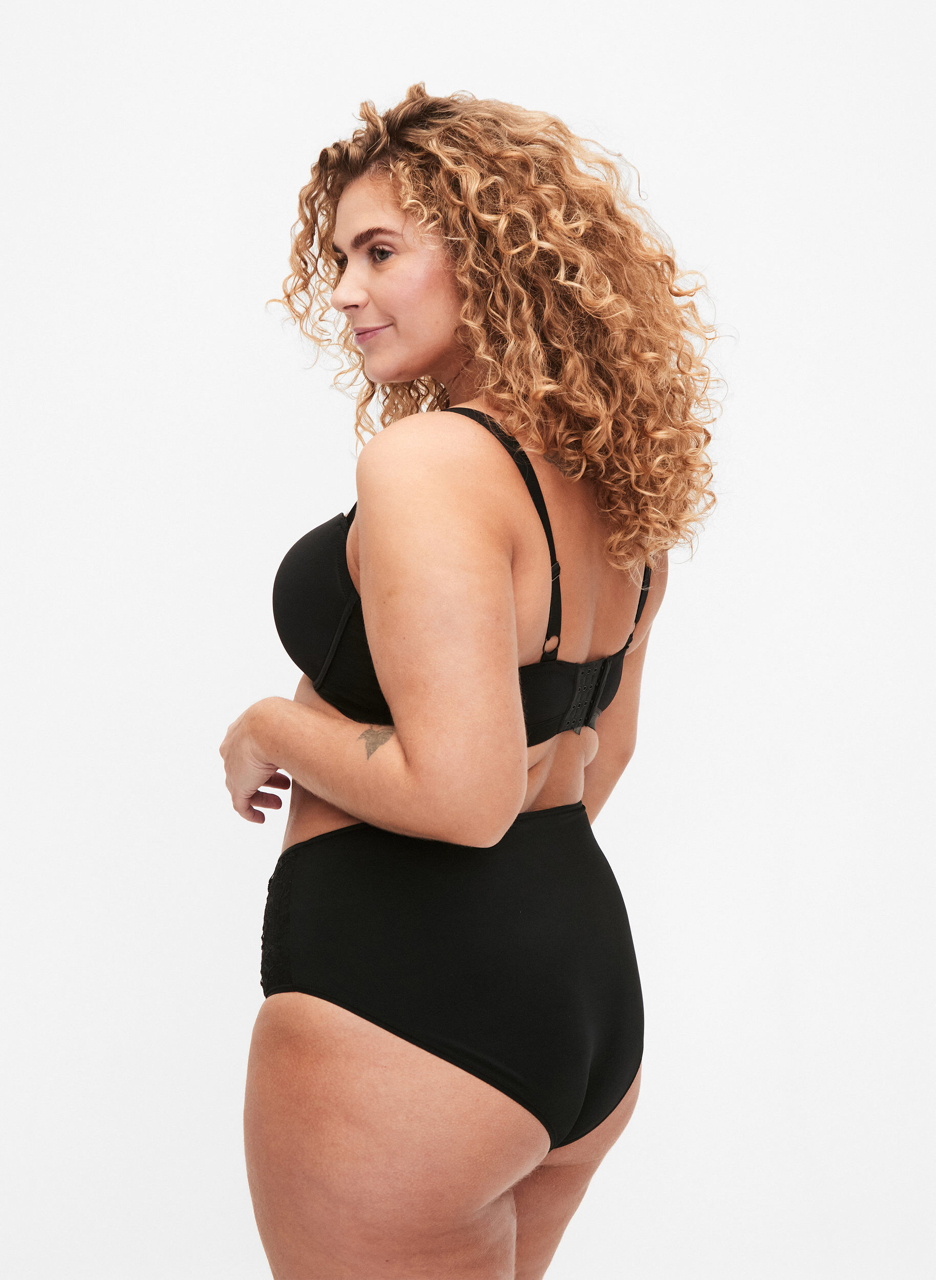 Zizzi2-pack slipje met normale taille, Zwart, Model image number 1